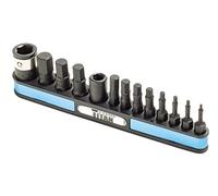 Titan 16038 Lot de 13 Embouts hexagonaux à Impact métrique