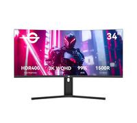 TITAN ARMY 34 Pouces incurvé Ecran PC Gamer, 3K Ultra WQHD Display 21:9, 165Hz VA 1ms 1500R FreeSync & G-Sync Moniteur, HDR400 99% sRGB, Supports réglables, 100*100 VESA HDMI2.1 DisplayPort 1.4 C34A1R