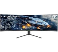 TITAN ARMY 49“ Ecran PC Gamer Incurvé, 144Hz, DFHD 3840 x 1080, Ultrawide 1800R VA Ecran Gaming, 32:9, HDR400, G-Sync & FreeSync, 99% sRGB, USB Type-C 65W, Réglable en Hauteur, HDMI, DP, C49SHC