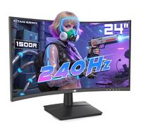 TITAN ARMY Ecran PC Gamer Incurvé 24 Pouces, 240Hz FHD 1920 x 1080p Moniteur 1500R,G-Sync&FreeSync 1ms, 110% sRGB HDR,HDMI,DP,C24A1H