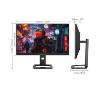 TITAN ARMY P2710S Moniteur de jeu, écran LCD IPS rapide 27 pouces 2560*1440 16:9, taux de rafraîchissement de 240 Hz, 1 ms GTG, HDR 400, Adaptive-Sync, OD dynamique, mode jeu et 10 modes scénario