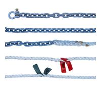 Titan Cordage 3 Torons Avec Chaîne 12.7 Mm 45.7 M 6.35 Mm 7.6 M