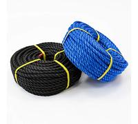 Titan Corde Polypropylène | Corde Haute Résistance | Disponible en Noir ou Bleu - Plusieurs Tailles (25 m - 220 m) | Outillage de Jardin | Levage | Provence Outillage (6 mm - 50 m, Noir)