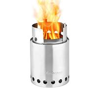 Titan de Solo Stove, réchaud portable pour le camping, la randonnée, les balades et la survie, combustible liquide non requis, combustion du bois puissante et efficace et faible émission de fumée, 2-4 personnes, acier inoxydable 304, compact: 20x13cm, léger: 468g