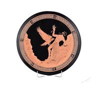 Titan God Prometheus Plaque en céramique grecque faite à la main, œuvre d'art de la Grèce antique, peinte à la main en Grèce, 20 cm