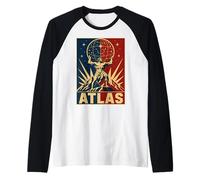 Titan Grec Atlas Cosmique Tenant des étoiles Ciel Manche Raglan
