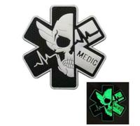 Titan One Europe Patch tactique Skull Medic Star of Life Glow in the Dark (PVC)