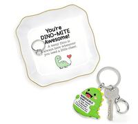 Titanape Cadeaux d'anniversaire pour grand-mère - RAWR Means I Love You Dinosaure vert Ensemble de bijoux et porte-clés pour grand-mère de la part de petite-fille, petit-fils, Noël, fête des mères