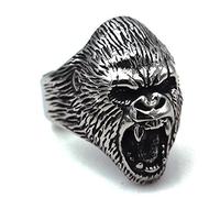 Titane Acier Hommes Anneaux Gorille Singe Punk Hip Hop Cool Personnalité pour Homme Petit Ami Bijoux Créativité Cadeau