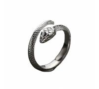 Titane acier serpent tête ouvert bague Vintage titane acier serpent tête ouvert bague dominatrice Punk Hip Hop mode bijoux cadeau