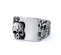 Titane acier tête de mort bague hommes bijoux gothiques Unique Design bande mode accessoire style punk présent pour lui