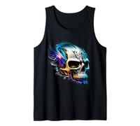 Titane Flamme Design Punk Rock Metal Rock Gothique Biker Débardeur