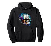 Titane Flamme Design Punk Rock Metal Rock Gothique Biker Sweat à Capuche