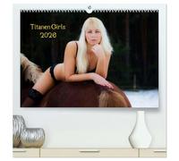 Titanen Girls 2026 - erotische Frauen und starke Pferde (hochwertiger Premium Wandkalender 2026 DIN A2 quer), Kunstdruck in Hochglanz: Sexy Girls und starke Pferde