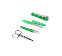 TITANIA 1013 Kit de manucure 4 pièces, ciseaux à ongles, lime à ongles, pince à épiler, coupe-ongles, kit de soin des ongles, acier inoxydable, fabriqué en Allemagne
