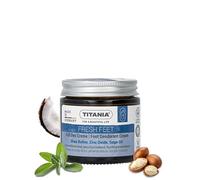 TITANIA Déodorant crème pour les pieds - Anti-odeurs et anti-transpirant avec oxyde de zinc, huile de sauge et aloe vera, frais citron, cosmétique 100 % naturel, végétalien, formule sans