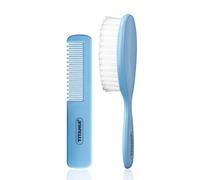 TITANIA Ensemble de cheveux pour bébé (2 pièces) • Peigne et brosse à cheveux pour bébé • Kit de soins pour cheveux pour bébé • Brosse pour bébé en kit • Équipement bébé • Cadeau pour bébés et