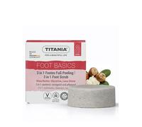 TITANIA Lot de 2 blocs exfoliants 3 en 1 pour les pieds avec beurre de karité, glycérine et pierre ponce, Cosmos Natural, végétalien, fabriqué en Allemagne