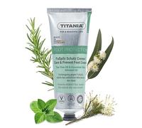 TITANIA Lot de 2 crèmes de protection contre les champignons pour les pieds à l'huile d'arbre à thé, romarin et huile d'amande - Nourrit les peaux sèches - Renforce le microbiome - Tolérance cutanée
