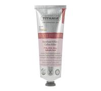 TITANIA Lot de 2 crèmes pour les pieds - Effet exfoliant - Lissage intensif avec urée, acide salicylique et acide lactique - Cosmétique naturel, végétalien, formule sans microplastique - 75 ml