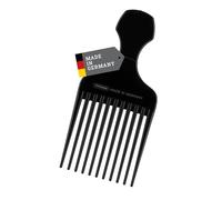 TITANIA Peigne afro, grand avec poignée, env. 15 cm, noir, 1 pack (1 x 30 g)