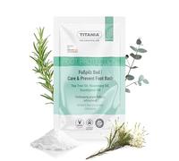 TITANIA Sel de bain de pieds 40 g (lot de 10) avec huile d'arbre à thé pour la prévention des champignons des pieds, soin naturel des pieds au romarin, à la menthe et à l'eucalyptus, végétalien, sans