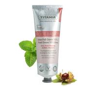 TITANIA Urea Crème pour les pieds 10 % hydratante, apaisante et fortifiante avec marronnier d'Inde, sorbitol et vitamine E | Végétalien, cosmétique naturel, sans microplastique, 75 ml - Fabriqué en