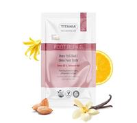 TITANIA® Urea Sel de bain de pieds 40 g (lot de 10), adoucit les callosités et prend soin des pieds secs, 25 % d'urée et d'huile d'amande, végétalien, sans microplastique, testé dermatologiquement