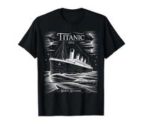Titanic 1912 Night Atlantic Réalisme Design T-Shirt