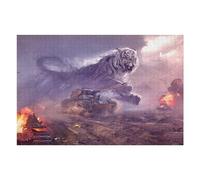 Titanic Battle Tiger Vs. Tanks Puzzles pour Adultes Jeux Relaxants Défi Difficile Cadeaux De Noël Et d'anniversaire 75x50cm/1000pcs