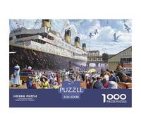 Titanic Departure Scene Imbrication Solide Excellent Entraînement Cérébral, Adapté À Un Usage Domestique Et Événements Intérieurs 52x38cm/1000pcs