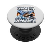 Titanic Expert Ship Iceberg Passionné d'histoire PopSockets PopGrip Adhésif
