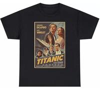 Titanic Movie 90s Vintage Style Fan Art T-Shirt Black 3XL