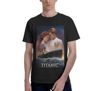 Titanic-Movie-T-shirt à manches courtes pour homme Col rond Classcal T-shirt Leonardo-Dicaprio doux et confortable imprimé 3D 100 % coton, Titanic-3, 3XL