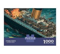 Titanique 1000 Pièces Le Puzzle Art coulant Débris océaniques historiques - Carton Épais Et Durable & Puzzle Relaxation 38x26cm/1000pcs Puzzle Éveil