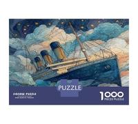 Titanique 1000 Pièces Puzzle 3D - Carton Épais Et Durable & Puzzle Défi Mental Cloud Titanique Art - Cadeau Personnalisé 52x38cm/1000pcs pour Adultes À Partir De 14 Ans