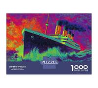 Titanique 1000 Pièces Puzzle Famille Psychedelic Titanique - Carton Premium & Puzzle Difficile 70x50cm/1000pcs Puzzle Divertissement