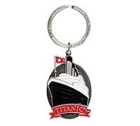 Titanique Porte-Clés Métallique Noir et Rouge, Métal, Argent, Moderne, Fans de Titanic, Historique, Culture Irlandaise, Adultes, Unisex - Tout Âge, Carrolls Irish Gifts