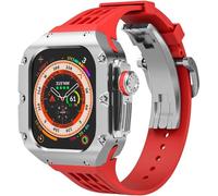 Titanium Alloy Watch Case + Watch Band Metgrade Kit , pour Ultra 2 49mm Band, RM Style Men's Metal Frame Replacement Band