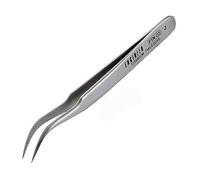 Titanium bent nose tweezers, fine pointed tip tweezers, 125mm. Engineer ptn-03