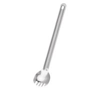 Titanium Camping Spoon And Spork - 8.66 Inch Deep Bowl Cutlery | Rustproof Long Handle Utensil For Dehydrated Meals Tea Milk Powder Flour Sugar Rice Trekking Outdoor Gear