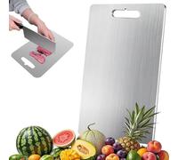 Titanium Cutting Board for Kitchen, Best Titanium Cutting Boards for Kitchen, Stainless Steel Cutting Board, Double-Sided Use, for Cutting Meats, Fruits and Vegetables (14.2 * 9.8 in)
