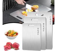 Titanium Cutting Boards - Pure Titanium Cutting Boards for Kitchen - Cutting Edge Hygiene & Durability, Double Sided Medical-grade Titanium Cutting Mat from Japan (14 X 10 In)