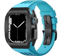 Titanium Frame en alliage en caoutchouc Watch Watch avec trous , pour la série 8 7 6 5 4 SE 45 mm 44 mm Sport avec un boîtier de pare-chocs d'amortissement en acier en acier inoxydable pour les