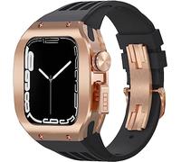 Titanium Frame en alliage en caoutchouc Watch Watch avec trous , pour la série 8 7 6 5 4 SE 45 mm 44 mm Sport avec un boîtier de pare-chocs d'amortissement en acier en acier inoxydable pour les