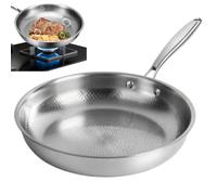 Titanium Hammer Cookware Pro - Poêle à frire multifonctionnelle antiadhésive | Ultra durable, résistante aux rayures et chauffage uniforme pour œufs, omelettes, crêpes, poissons et steak | Compatible