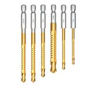 Titanium Hole Saw Set - Multi Size Drill Bits, Cutting Tool Kit 6 Pieces