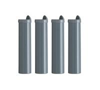 TITANIUM - Jeu de 4 Pieds H22cm Gris pour Cadre à Lattes - EBAC