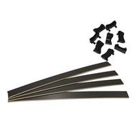 TITANIUM - Lot de 4 Lattes 88cm + 8 Embouts Noirs -