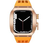 Titanium Metal Watch Band Mod Kit , pour 8/7/6/5 / 4 / SE 45 mm 44 mm Mise à niveau de la montre , STRAPE SPORT REFFORM + BOUCLE SURCLE PROTECTION FULLE COVEL COUVERTURE COPEL